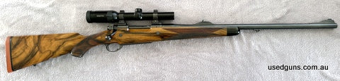 Winchester Pre 64 Mod 70 375H&H Custom Safari Rifle by Bob DeVries & Ross Waghorn low round count message for full descripition