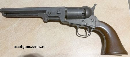 Another rare one to find. Beautiful old Japanese replica of the 1848/49 Colt Dragoon 44 replica. Has the octagonal barrel and actions like the real thing. Condi