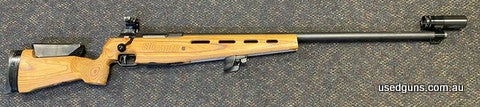 Excellent condition Sauer 200TR 308W. Target rifle. Has Centra apeture sight. Incredible target rifle. Has an ergonomic target stock with an adjustable cheek re