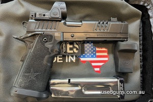 Sticatto XC 9mm with Leupold Delta Point Pro Optics, 5 MBX Mags, and Original Sticatto Soft Case. Very little use since new. Replacement cost $10,000. Double Al