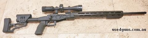 Rem 700 .223 set in an XLR Carbon chassis. Four magazines included. Pic rail added. Shoots like a laser. Only had about 15-20 rounds thru to zero the scope. Sel