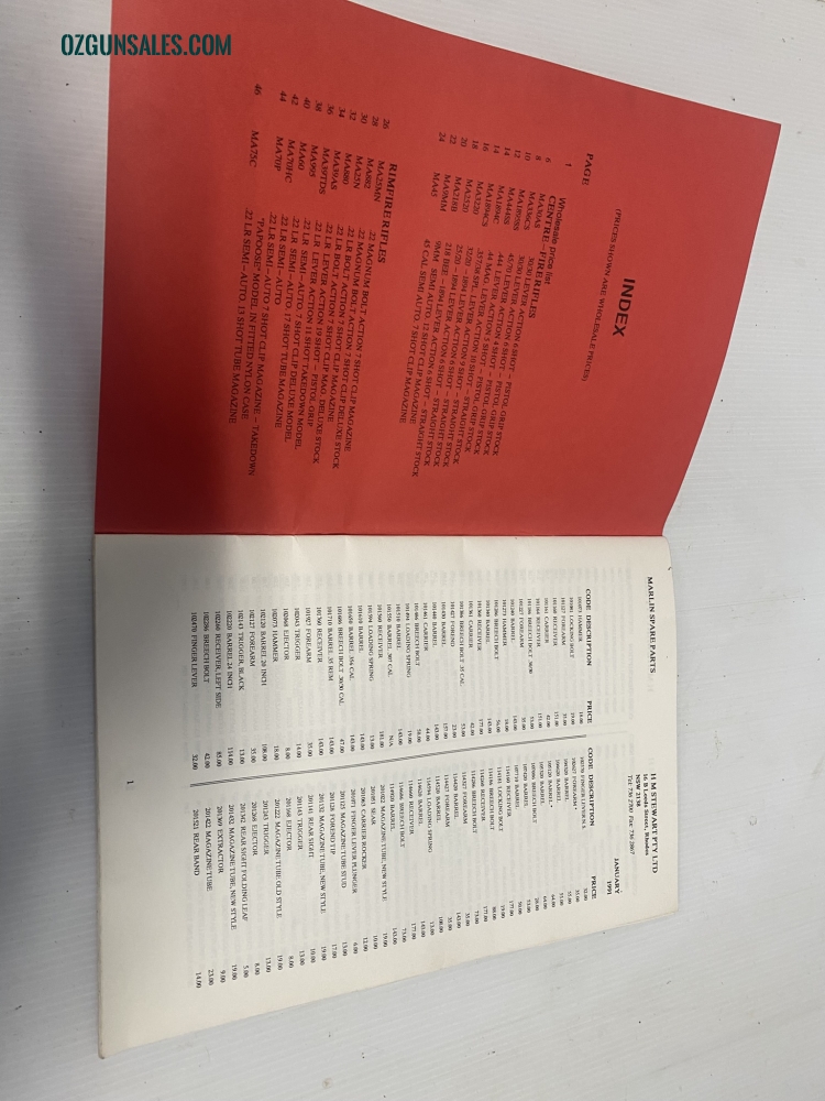 Marlin Parts list & Assembly manual.