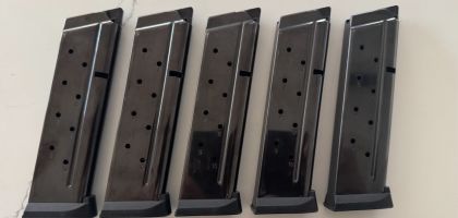 1911 9mm 10rnd magazines 5off lightly used $225 plus post