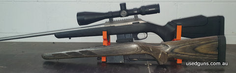 Great shooter. Everything in good condition. Comes with genuine Tikka laminate stock and synthetic stock, both stocks to suit CTR 10 shot magazines. Comes with 