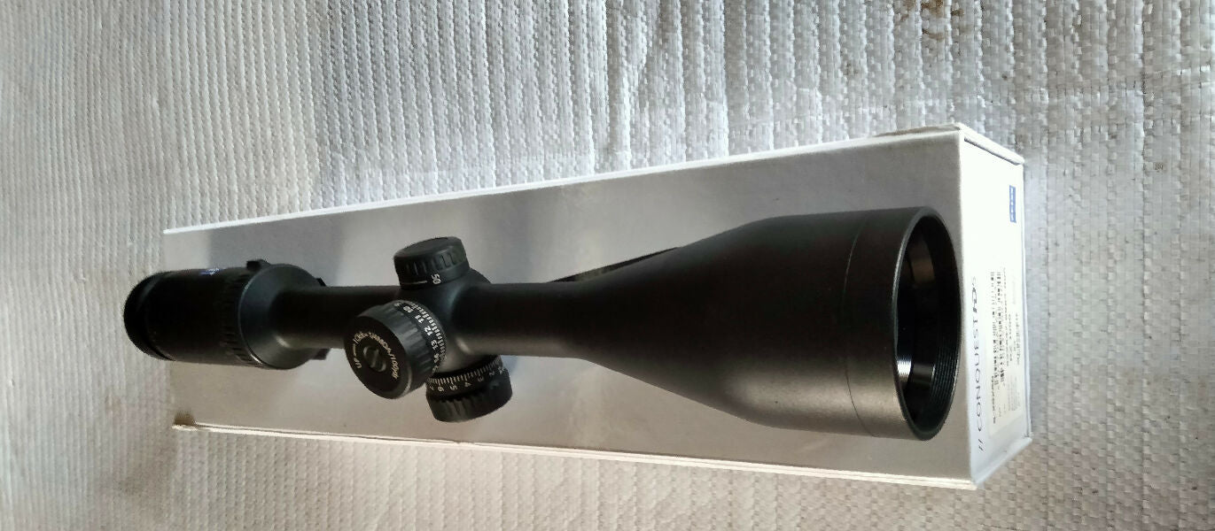 Zeiss Conquest HD5 5 to 25 ×50 Good value high magnification scope with a 1 inch tube. Reticle 83 Christmas tree style in second focal plane. Please text or ema