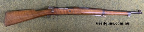 This Spanish mauser was manufactured in 1923, is chambered in 308 Win, and is in sound operating condition. The bore is good and the woodwork is sound but has t