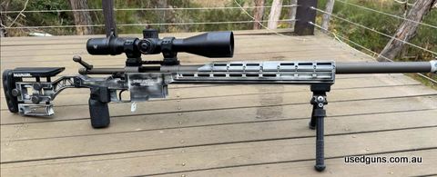 A trued Remington Action with a Swan 224 barrel in 1-7 twist Chambered in 223 Ackley Improved with .120 extra Free-bore for 80 & 88gn Projectiles. I have been t
