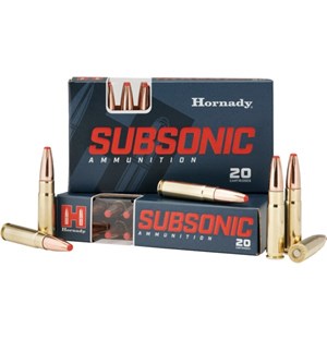 HORNADY
H80877
SUBSONIC
300 BLACK OUT, 190GR
SUB-X POLYMER TIP
AMMUNITION

$61.65 /PER 20
$277.40 /PER 100
$524 /PER 200