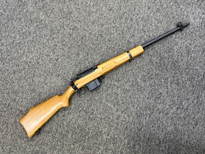 AIA
AUSTRALIAN INTERNATIONAL ARMS
M10-B2
308WIN
10 SHOT
DETACHABLE MAGAZINE
25 INCH VARMINT BARREL 
BLUED FINISH
FACTORY PEEP SIGHTS
PIC RAIL 
LOVELY STOCK SET WITH CHEEK PIECE 
VERY RARE 
ONE ONLY
#M10B-0514537

NEW $1690