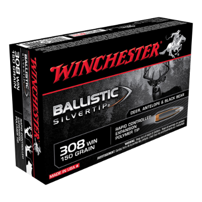 WINCHESTER BALLISTIC SILVERTIP 308WIN 150GR POLYMER TIP