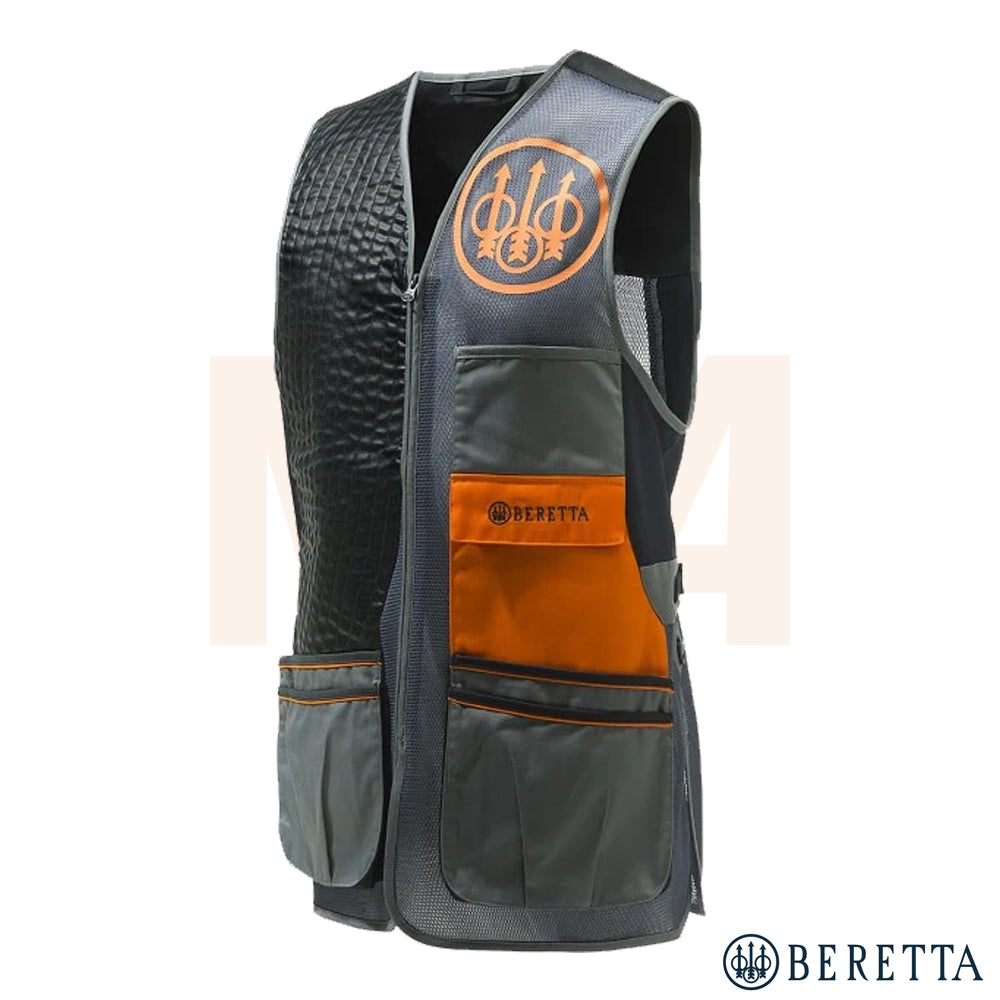 Beretta Sporting Vest EVO Black, Orange & Grey