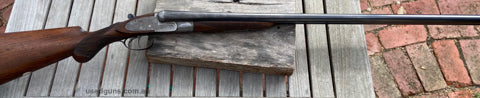 I Hollis & Sons Break open, Field Double Barrel , side by side, 12 gauge shotgun. Nitro proof, 21/2 inch chamber. Nice tight, well maintained English shotgun. W