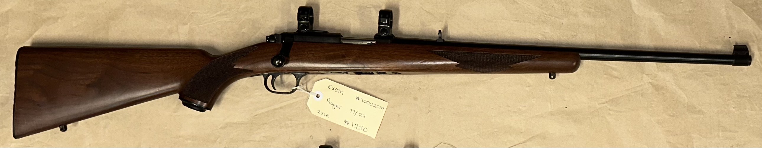 Ruger 77/22 22LR Tag EX037 NFID F00007731