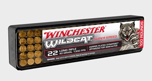 WINCHESTER
WW22LRSSD
WILD CAT SUPER SPEED
22LR, 40GR, HOLLOW POINT
1300 FPS
AMMUNITION

SPECIAL 
$10.90 /PER 100
$49.90 /PER 500
$199 /PER 2000
