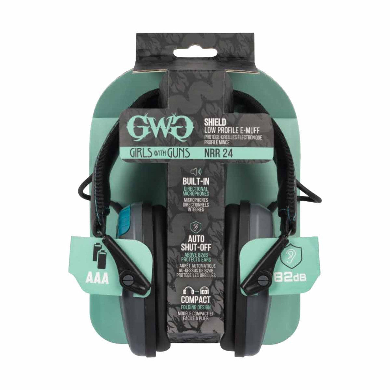 ALLEN GIRLS WITH GUNS SHEILD LOW PROFILE ELECTRONIC EAR MUFFS
