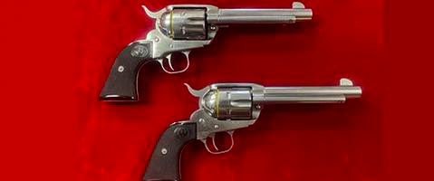 Pair Ruger Vaquero S/Steel 45 Long Colt 5.5 inch revolvers