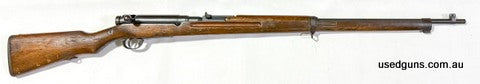This is a Series 27 rifle stamped with the chrysanthemum, made in the Nagoya Arsenal during the war. Good condition with the usual array of dings and scratches 