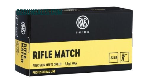 RWS 22LR Rifle Match 40gr LRN Professional Line