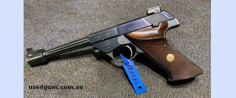 Good condition for age is this Hi Standard Olympic handgun. Still a very accurate training pistol. Only selling due to shortage of 22 short bullets. Price is pl