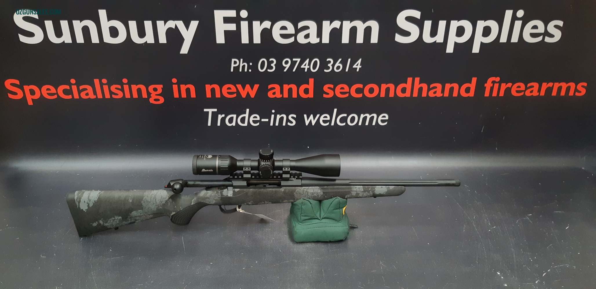 Tikka T3x Superlite Blackout 223 16" Package A-397