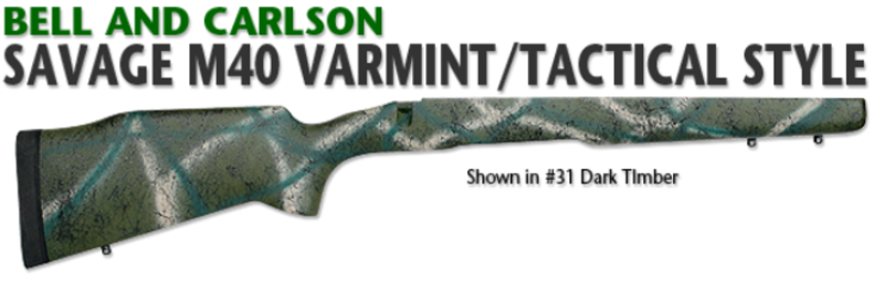 1012-Bell and Carlson Savage M40 Varmint Tactical Style, Detachable Magazine, 4.4-inch Short Action with Bottom Bolt Release