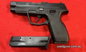 CZ 100 9mm with 92mm barrel and 2 x 15 round magazines in fair to good condition. For enquiries please call the store on 0746328258.