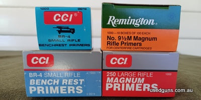 CCI BR4 Small Rifle Benchrest Primers 2000 CCI 250 Large Rifle Magnum Primers 1000 Remington 9-5 Magnum Lge Rifle Primers 1000 Lic Required Pick Up Central Vic 