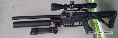 FX Dreamline Tactical Compact. Awesome compact setup, 1x 18 shot mag, Adjustable magpul stock, it shoots jsb hades 15.9g and jsb exact 18.13g amazingly, has a h