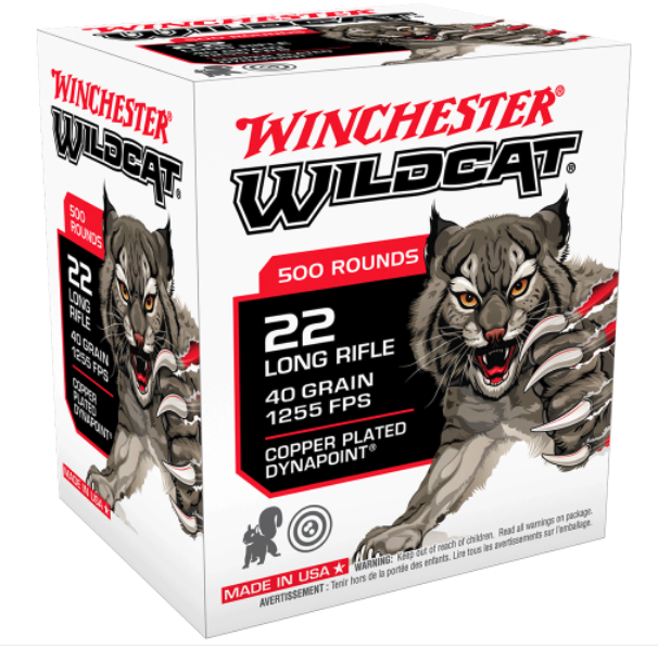 WINCHESTER WILDCAT 22LR 40GR COPPER PLATED DYNAPOINT