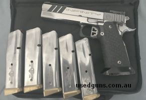 2011 Custom built by Andy at JPP.  5x SVI mags included.  Fitted with STI grip and mag well.  Brand new aftec extractor.  Price is firm