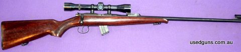 Stock Number.14299. BRNO model 2. 1981 manufacture. Comes with steel tube Weaver 4X scope and original 10 round magazine.