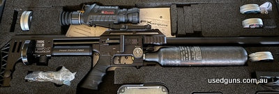 Brand new, had 3 weeks. Not loving it, moving back to powder. Compressor included. Thermal not included 3 boxes of Zan ammo and about 8 tins of various HN ammo.