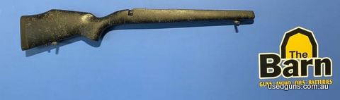 Bell and Carlson stock off a Weatherby Mk Accumark. Is in very good condition, has a small chip near front of stock.