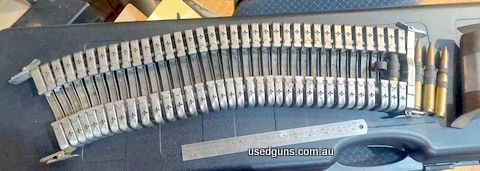 Military Collectible. Rare in Australia. .50 Cal Browning Machine Gun Flex Link Chute made by Standard Armament Inc. USA with Browning Link Chute Adaptor for AF