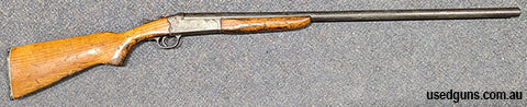 Bentley Vanguard single shot 12 Gauge shotgun in fair condition. Bore condition is good. Serviceable with exterior rust and pitting marks. Would make a good scr