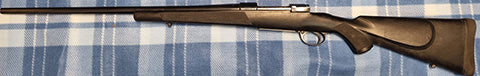 Interarms Mark X 358 Win. Classic mauser 98 control round feed. Synthetic stock Kick Eze recoil pad Set of reloading dies. Barrel has fired approx 50 - 60 round
