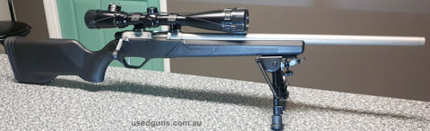 LITHGOW LA101 22LR, 5 SHOT CERAKOTED FINISH SYNTHETIC STOCK WEAVER STYLE BASES LITHGOW RINGS BUSHNELL DUSK TILL DAWN SCOPE 4-16X40 AO WITH ILLUMINATED RETICLE -
