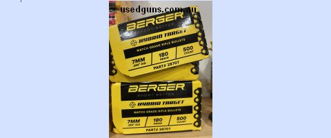 New Berger 7mm 180grain hybrids x1 box (500) x1 box (350) Located in Shellhabour Area