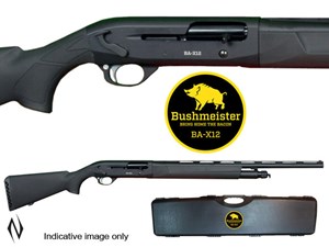 BUSHMEISTER
BA-X12 - SYNTHETIC
12 GAUGE, 5+1 SHOT
LEVER RELEASE ACTION
SYNTHETIC STOCK & FOREND
CHOKES
MATTE BLACK FINISH

AVAILABLE IN
BBA1228S 28" VENT RIB BARREL SPECIAL NEW $495