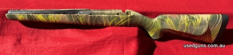 Bell & Carlson fibreglass stock for Tikka T3. Camo painted with integral recoil lug. Price includes post except W.A.