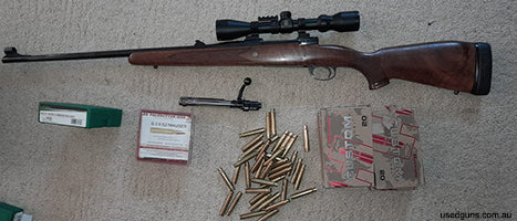 Quality firearm you will not be disappointed. Comes with Lee Pacesetter F/L die set, RCBS neck sizer die and 139 x Hornady once fired cases. If you require more