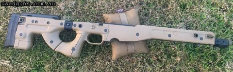 Legacy AICS 2.0 folding chassis for Rem 700 short action and clones . Comes with B&T Atlas bipod spigot . Extremely hard to find chassis .