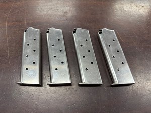 COLT
1911
45ACP
8 SHOT
STAINLESS STEEL
ORIGINAL MAGAZINES
FOUR ONLY

EXC+ $44 EACH
