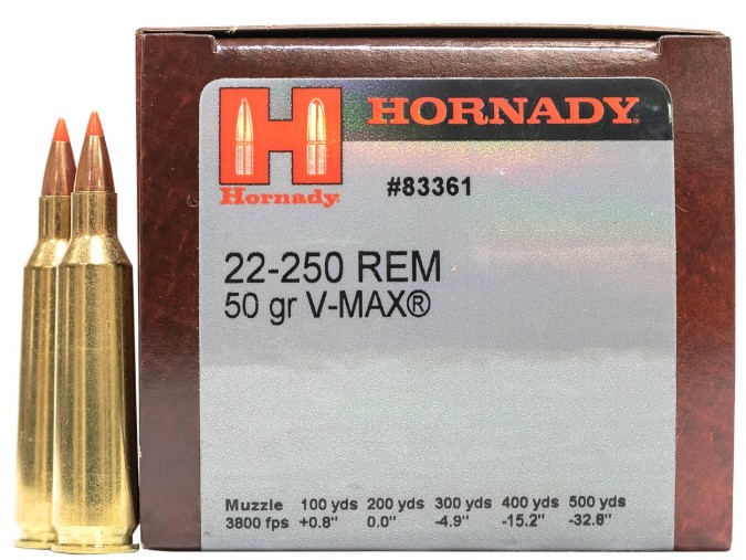 Hornady 22-250 50gr V-Max 50 Pkt
