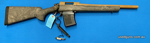 Excellent condition Remington 700 SPS in 308W. Has a 16.5 inch threaded barrel cerakoted in Coyote ta on a Hogue stock and a MDT enlarged bolt knob. Has a Lucky
