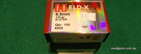 Hornady 143gr ELD-X Projectiles-100pk