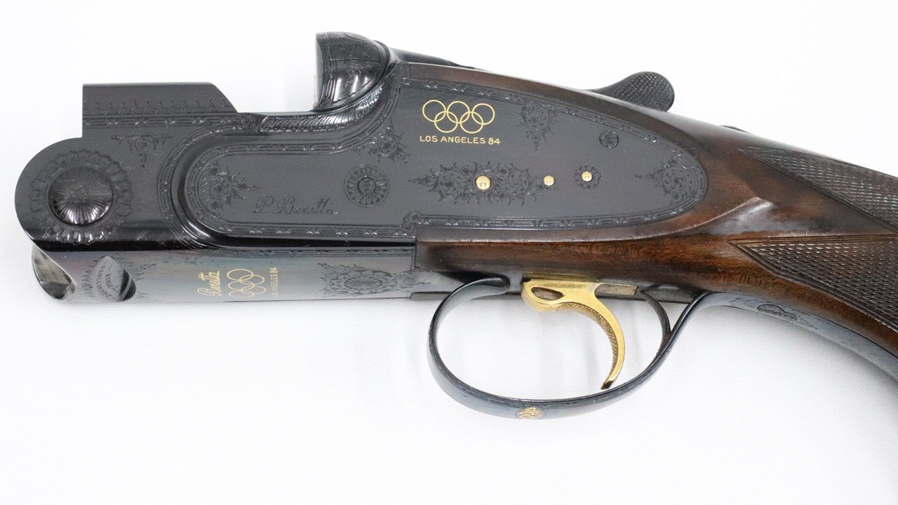 Beretta SO4 Los Angeles model with the Olympic Gold Rings.