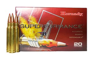 HORNADY
H82233
SUPERFORMANCE
338WIN MAG, 225GR, SST
POLYMER TIP
AMMUNITION

$109 /PER 20
$490 /PER 100
$885 /PER 200