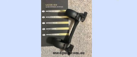 Sauer 404 rifle SUM mounts 30mm high. Quality blued mounts (half the price of normal replacement). Phone 0429849007. If reply by email please forward return pho