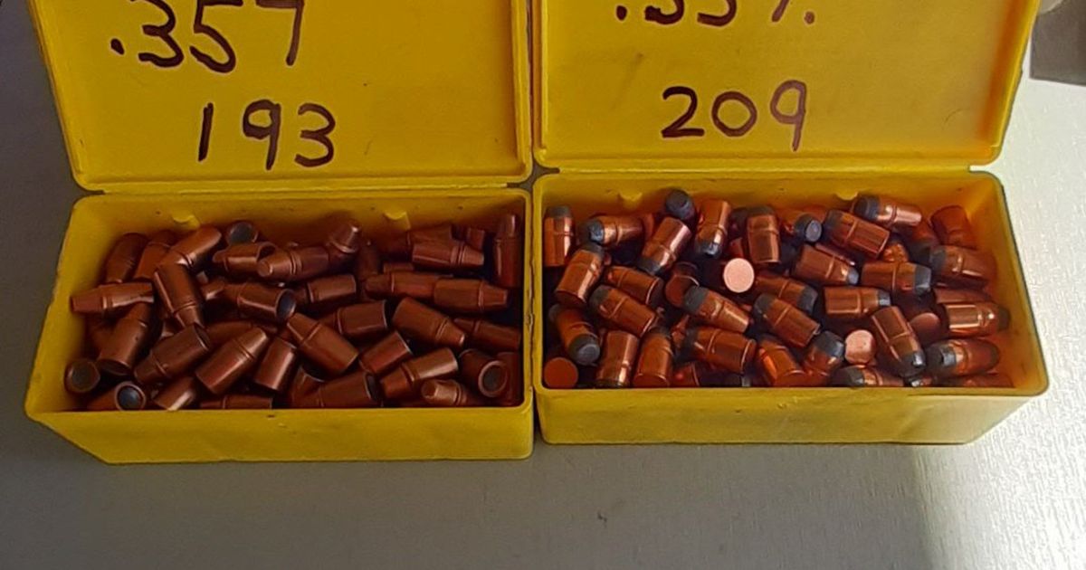 .357 158 grain projetiles.